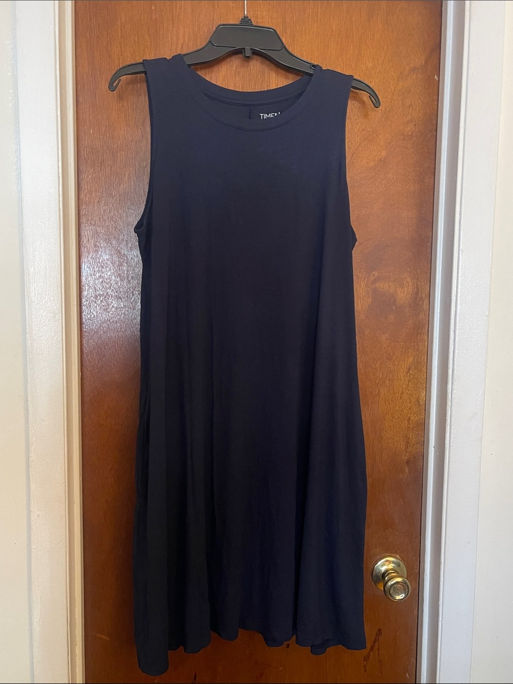 Time and Tru Navy Sleeveless Swing Dress